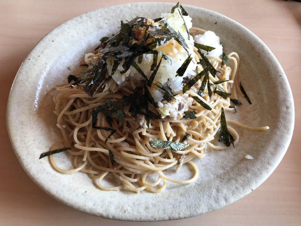 塩麹の全粒パスタ