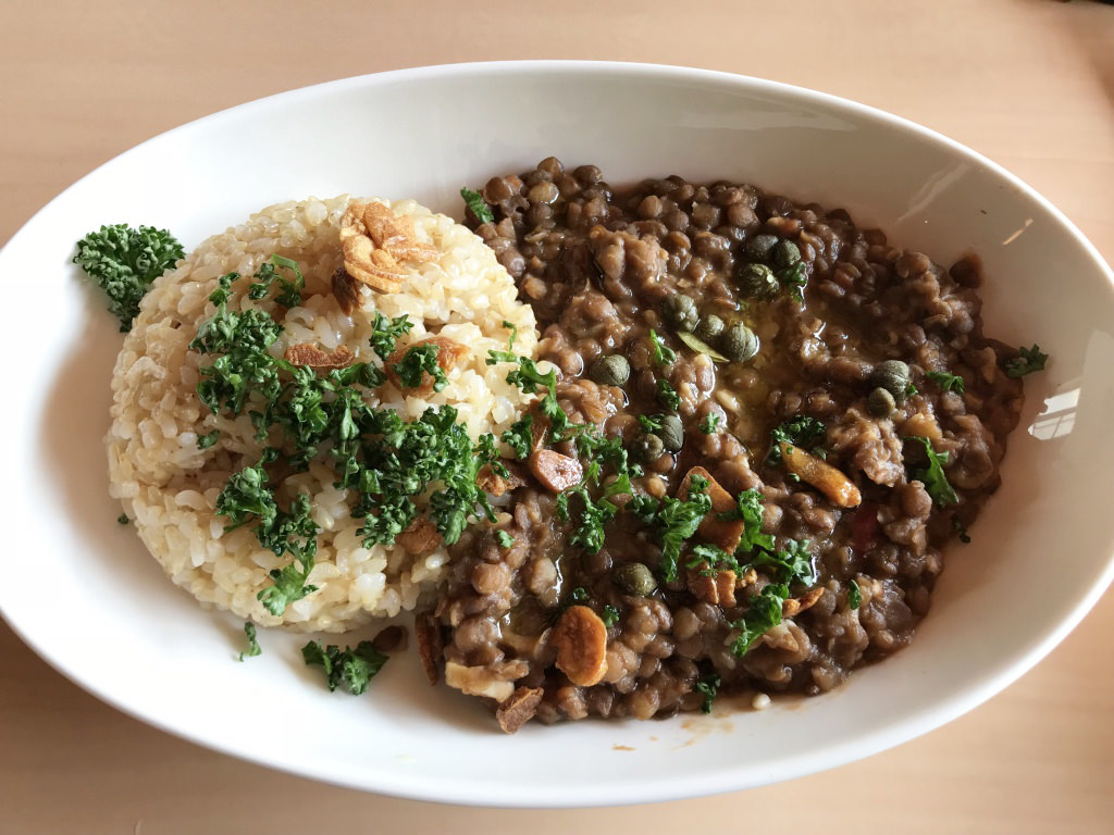 レンズ豆のトマトシチュー