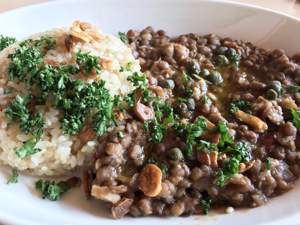 レンズ豆のトマトシチュー