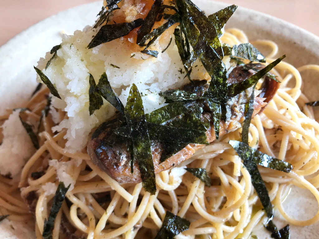 塩麹の全粒パスタ