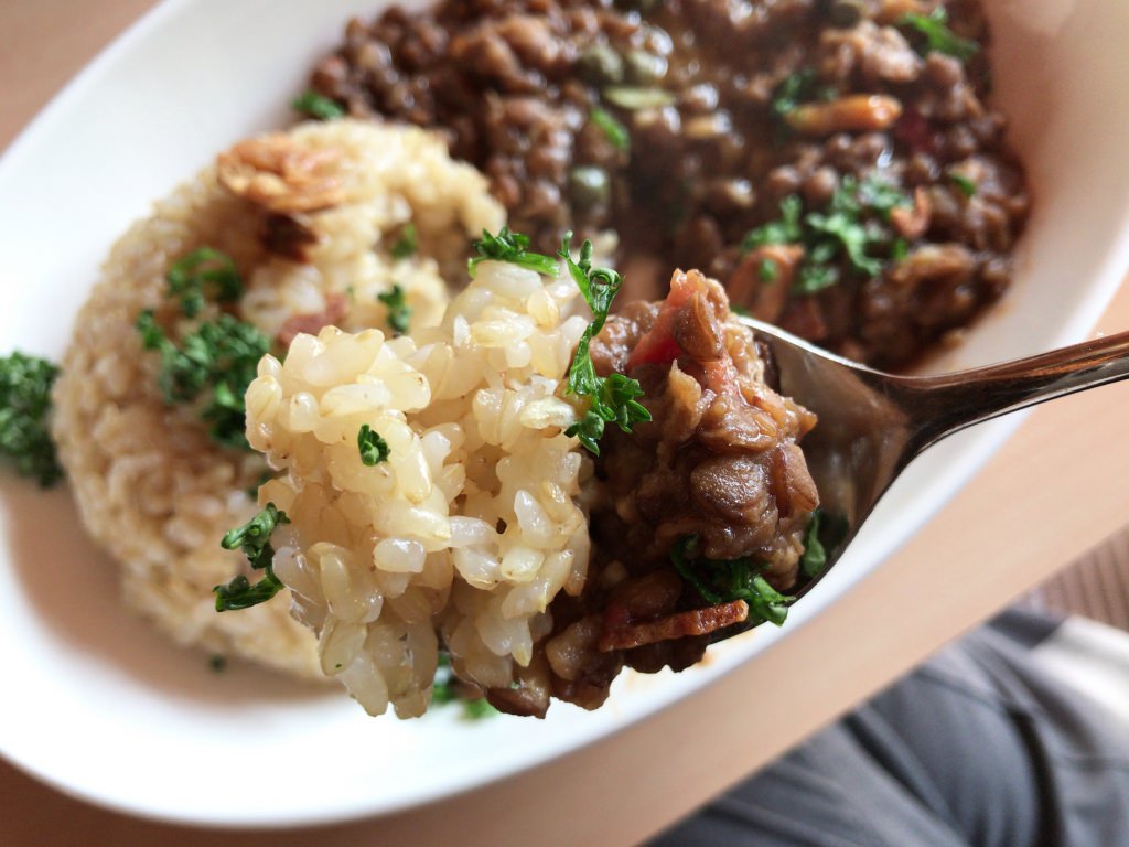 レンズ豆のトマトシチュー